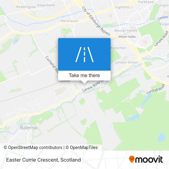 Easter Currie Crescent map