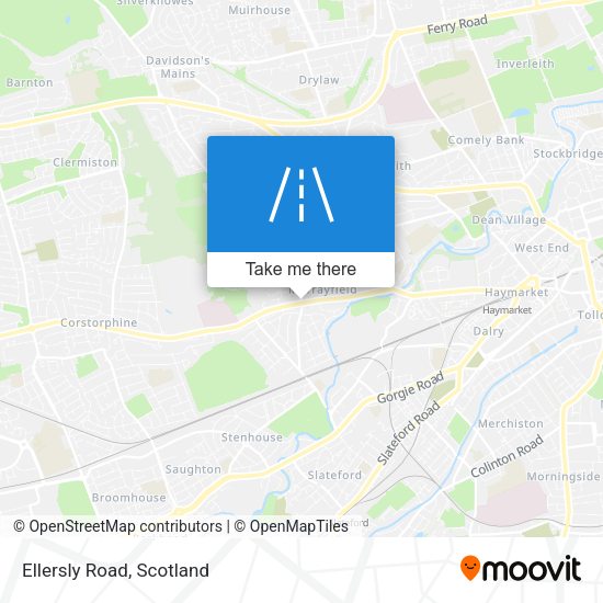 Ellersly Road map