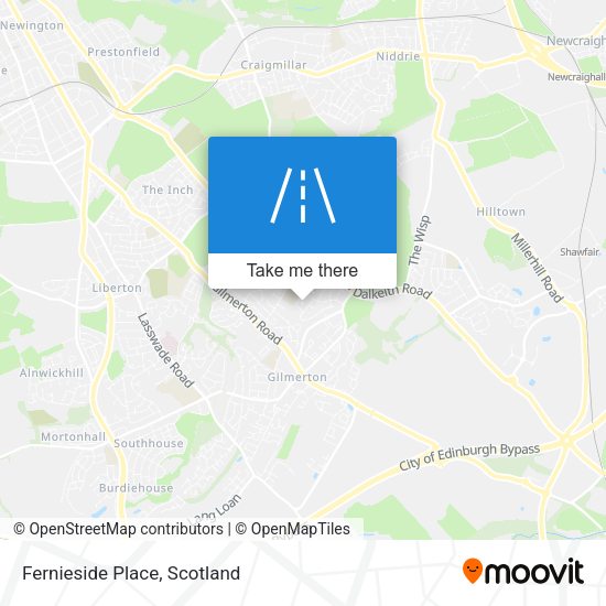 Fernieside Place map