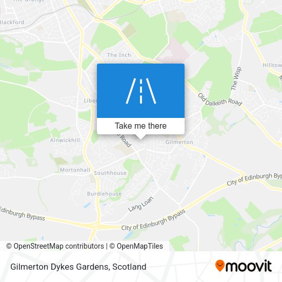 Gilmerton Dykes Gardens map