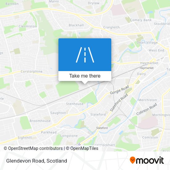 Glendevon Road map