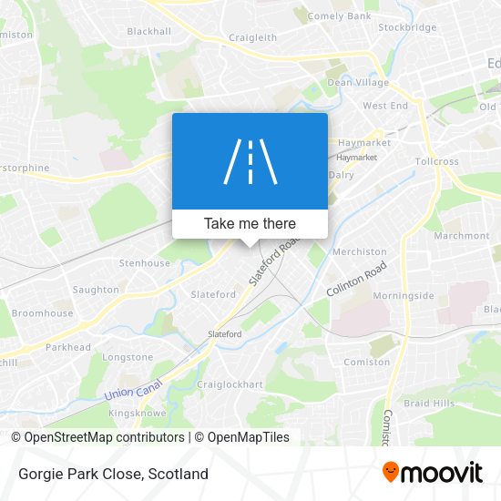 Gorgie Park Close map