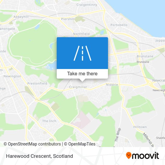 Harewood Crescent map