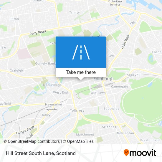 Hill Street South Lane map