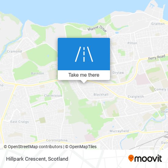 Hillpark Crescent map