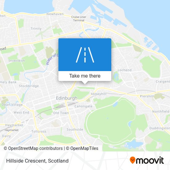 Hillside Crescent map
