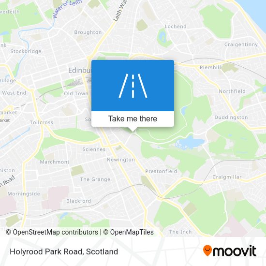Holyrood Park Road map