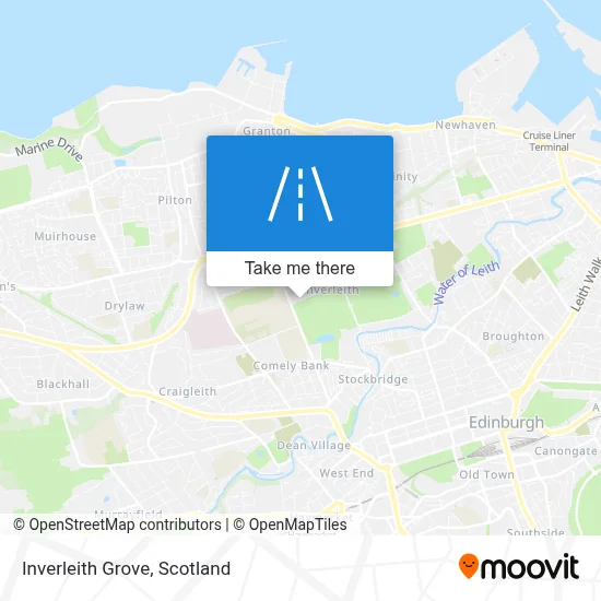 Inverleith Grove map