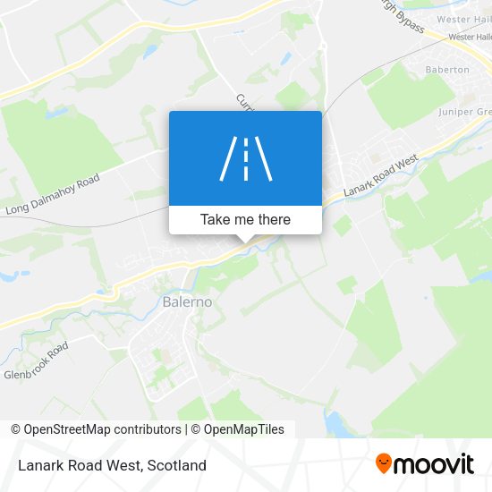 Lanark Road West map