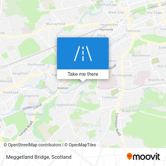 Meggetland Bridge map