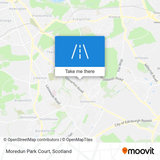 Moredun Park Court map