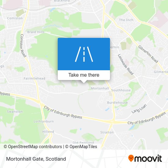Mortonhall Gate map