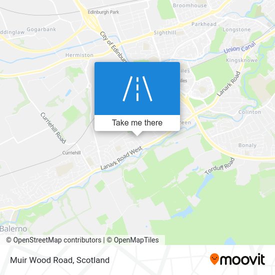 How to get to Muir Wood Road, Edinburgh by bus or train?