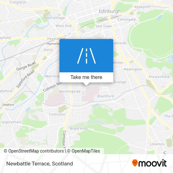 Newbattle Terrace map
