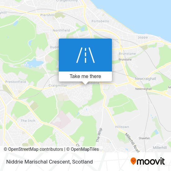 Niddrie Marischal Crescent map