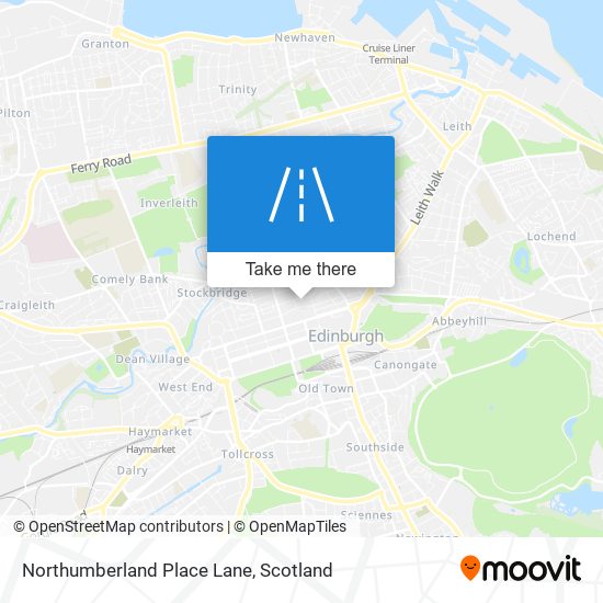 Northumberland Place Lane map