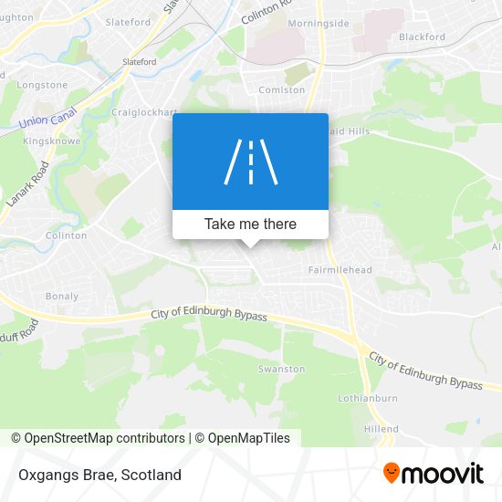 Oxgangs Brae map