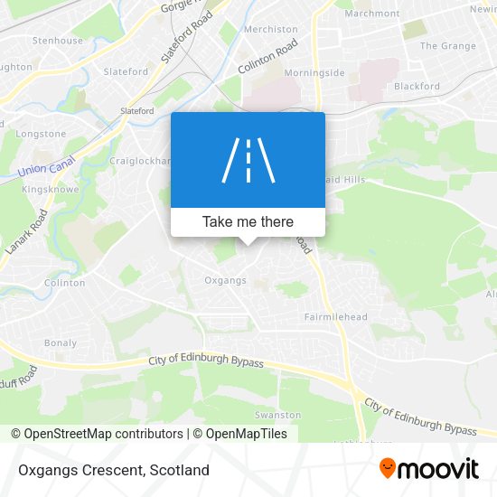 Oxgangs Crescent map