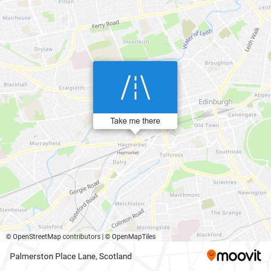 Palmerston Place Lane map