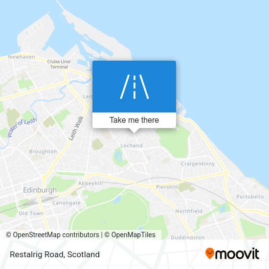 Restalrig Road map