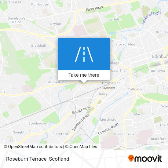Roseburn Terrace map