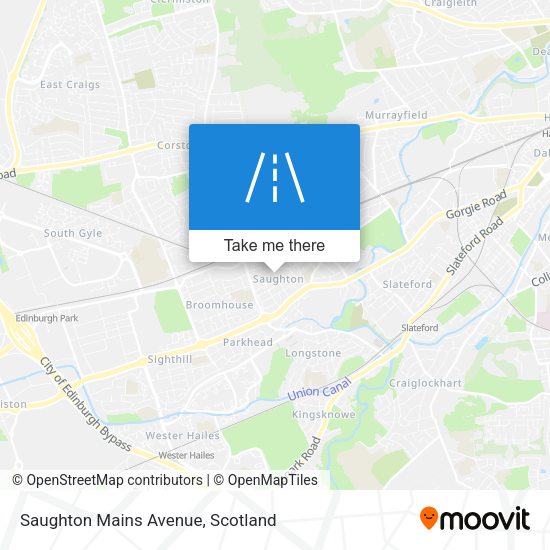 Saughton Mains Avenue map