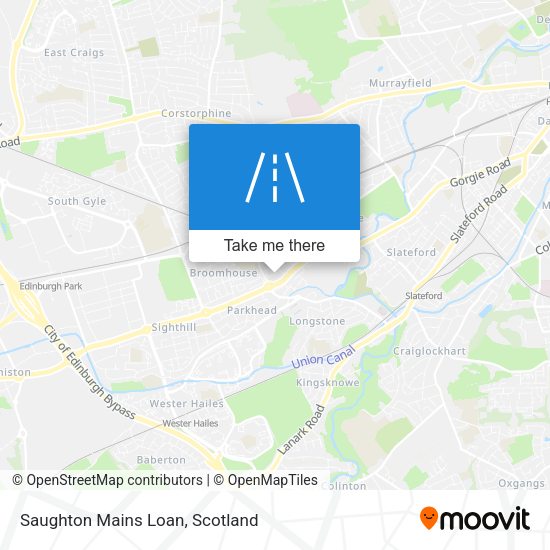 Saughton Mains Loan map