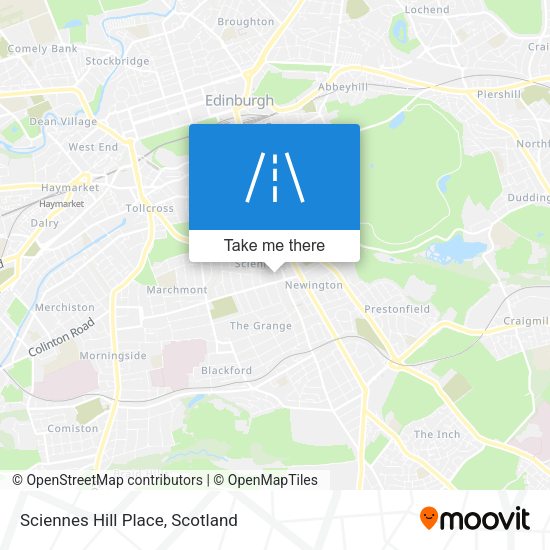 Sciennes Hill Place map