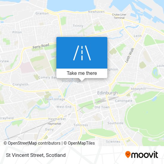 St Vincent Street map