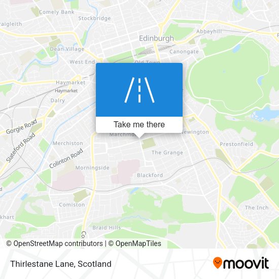 Thirlestane Lane map