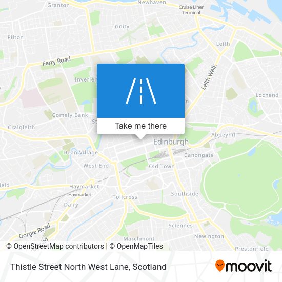 Thistle Street North West Lane map
