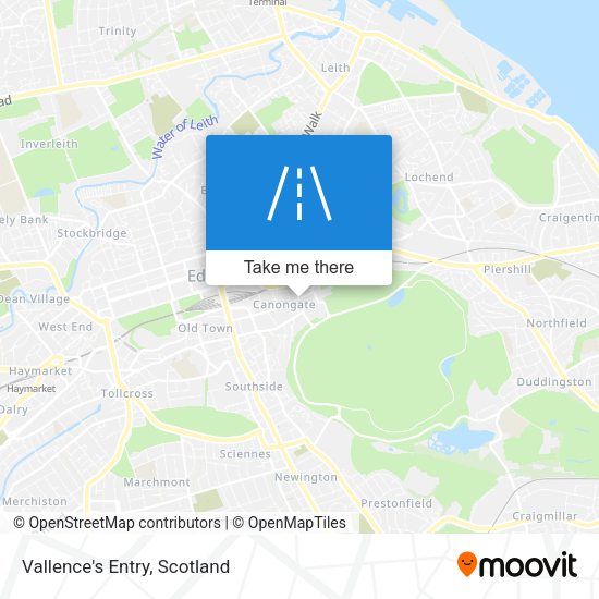 Vallence's Entry map