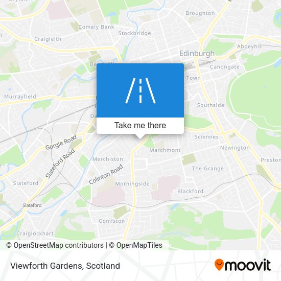Viewforth Gardens map