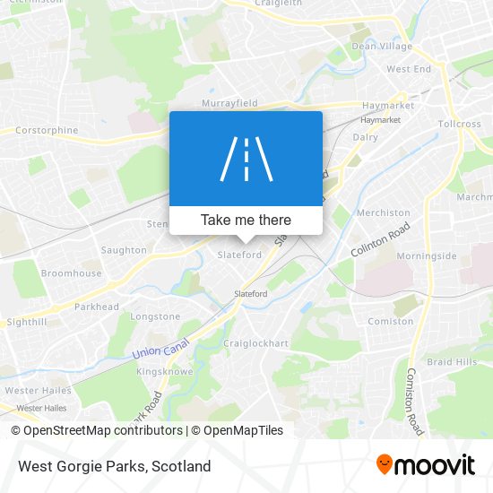 West Gorgie Parks map