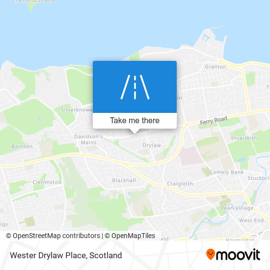 Wester Drylaw Place map