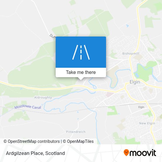Ardgilzean Place map