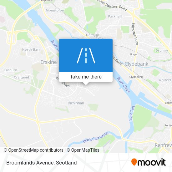 Broomlands Avenue map