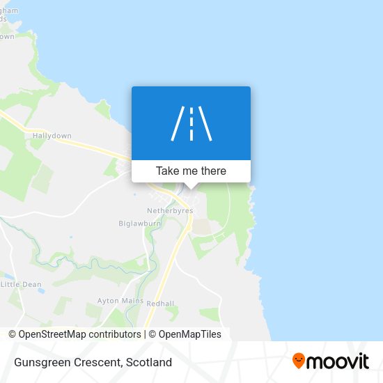 Gunsgreen Crescent map