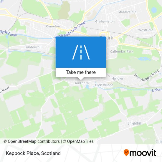 Keppock Place map