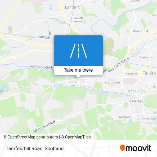 Tamfourhill Road map