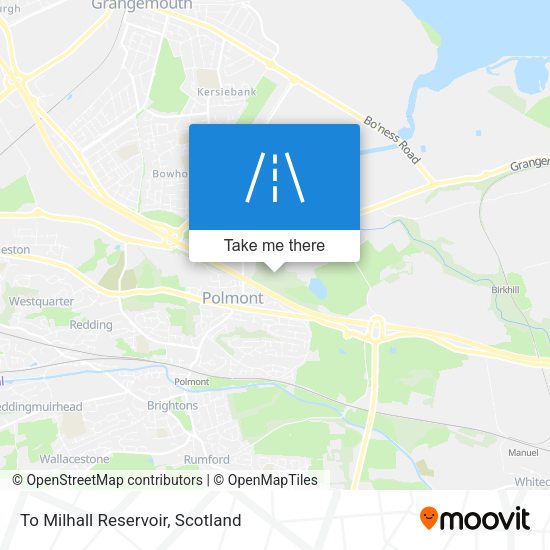 To Milhall Reservoir map