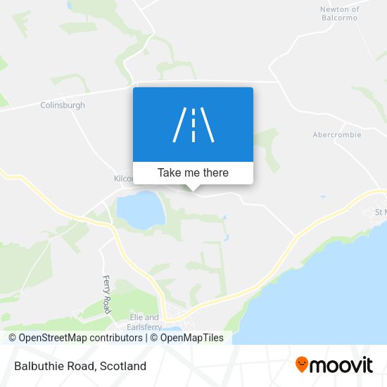 Balbuthie Road map