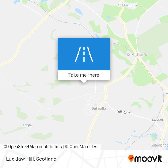 Lucklaw Hill map