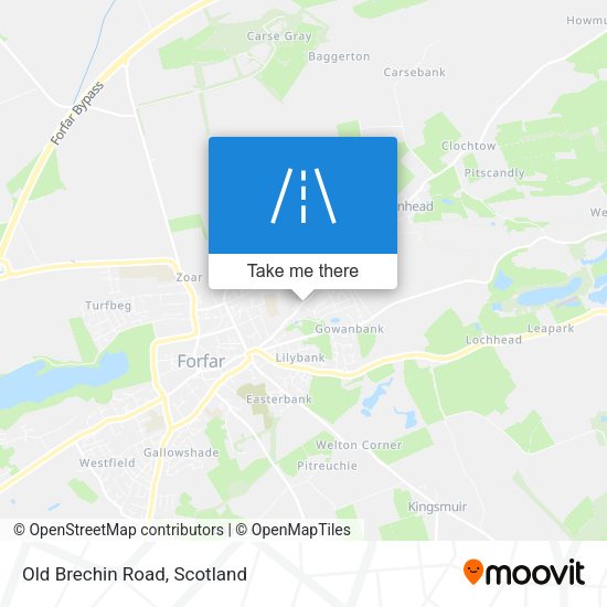 Old Brechin Road map
