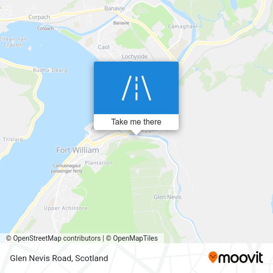 Glen Nevis Road map