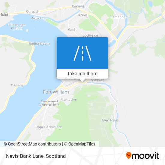 Nevis Bank Lane map