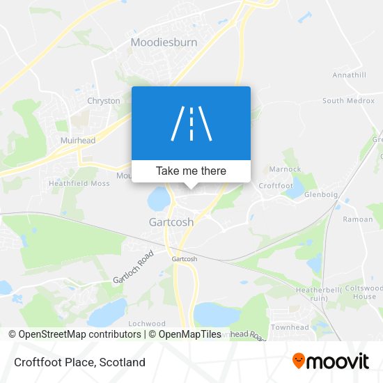 Croftfoot Place map