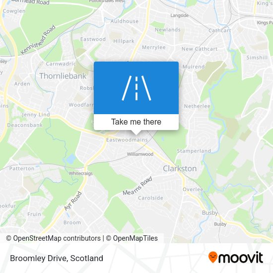 Broomley Drive map