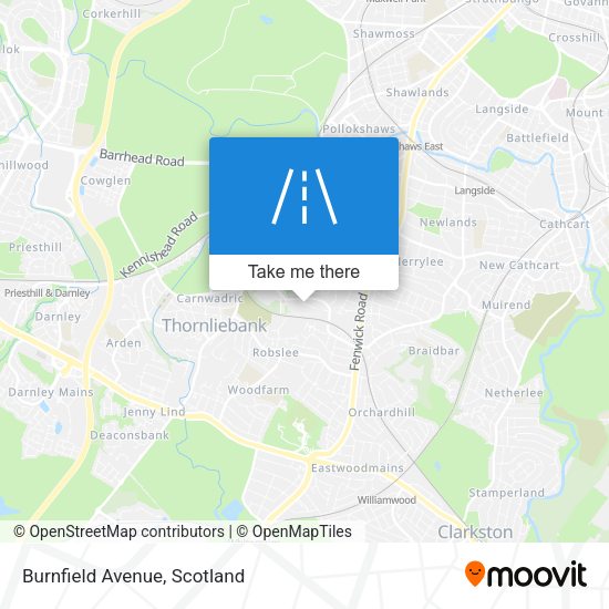 Burnfield Avenue map