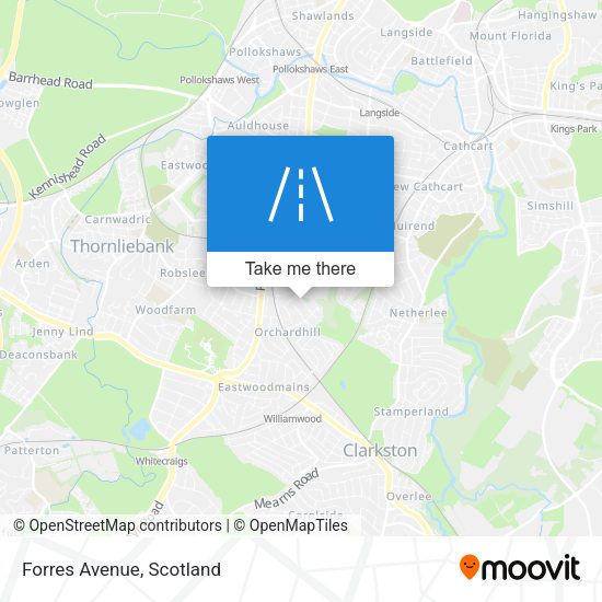 Forres Avenue map